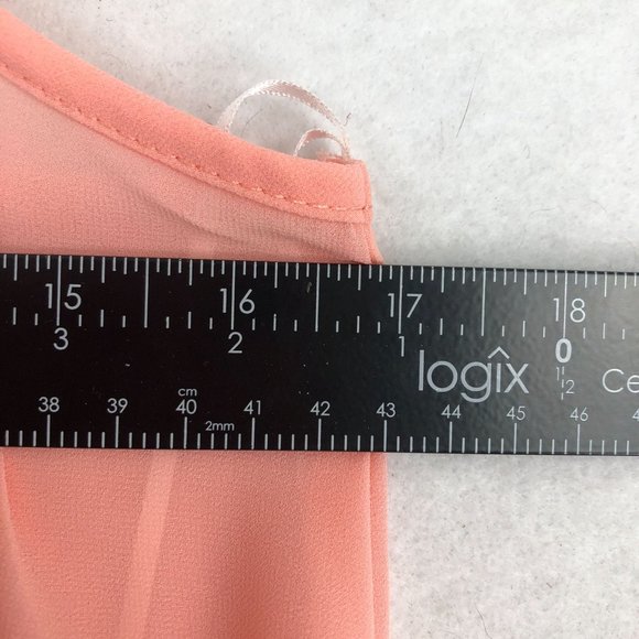 Potter's Pot NWOT Women's Size Small Peach White Lace Trim Sleeveless Camisole - Picture 4 of 10